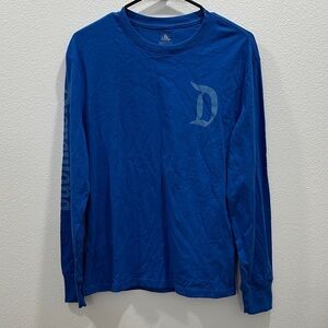Disney Royal Blue Long Sleeve Disneyland Parks tee Shirt small EUC Mickey